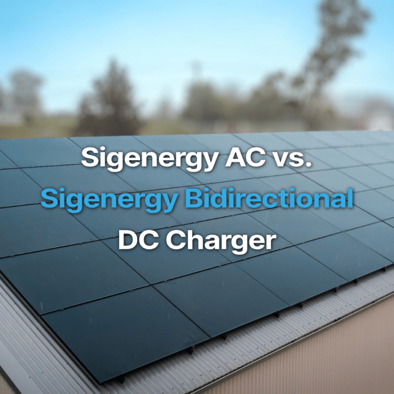 Sigenergy AC vs. Sigenergy Bidirectional DC Charger.
