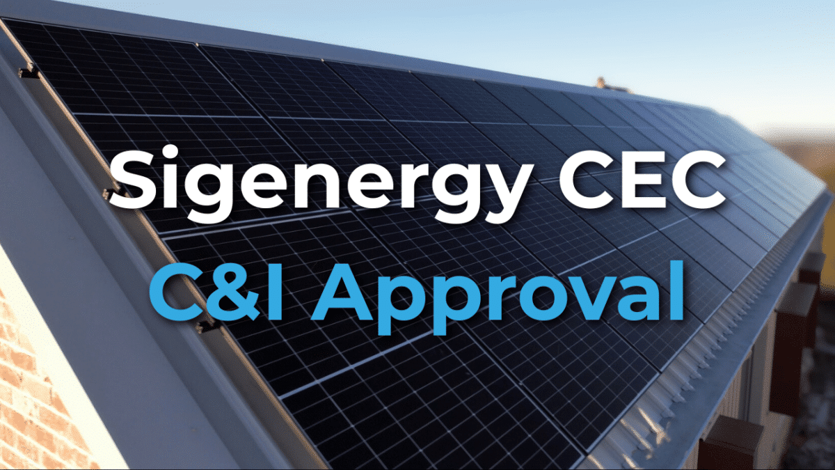 Sigenergy Wins CEC Approval for C & I Inverter Range | PSC Energy